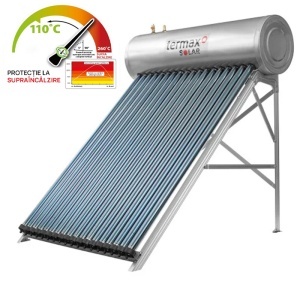 Panou solar Termax cu 24 tuburi vidate si rezervor presurizat 210 litri, preparare apa calda menajera, protectie la supraincalzire