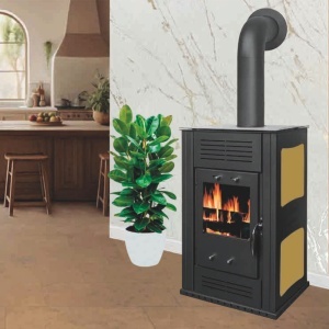 Soba pe lemn Termax Ambra, 9.47 kW, randament 84.32%, 60 m², Bej - Img 3