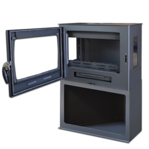 Soba pe lemn Termax Ilinca, 12.2 kW, randament 84.17%, 80 m², spatiu depozitare lemne, Antracit - Img 5