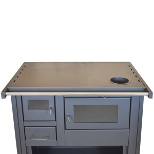 Soba pe lemn Termax Nobil, 7.12 kW, evacuare pe dreapta, cuptor integrat, randament 81.27%, 47 m², Rosu - Img 5