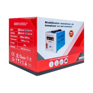 Stabilizator tensiune monofazat cu servomotor Westech MSER-1000, 1000VA (750W) - Img 4