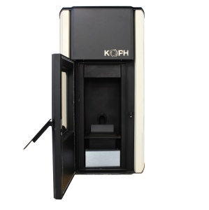 Termosemineu cu peleti KOPH PM 30 kW, 200 mp, buncar peleti 30 kg, diametru cos fum ⌀80 mm, pompa recirculare si vas expansiune incorporate, Crem - Img 2