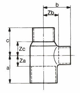 Teu redus Cupru, Ø42 - 28 - 42 mm - Img 2