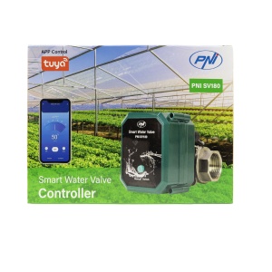 Valva inteligenta pentru apa PNI SV180 conectivitate Wi-Fi, IP65, DN25 1 tol, aplicatie Tuya, compatibil cu Amazon Alexa si Google Home - Img 3