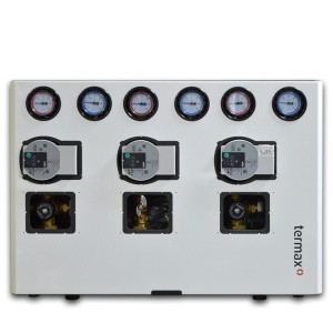 Ansamblu cu 3 grupuri de pompare si distribuitor Termax GP-39 + GP-37 + GP-39, racord 1"