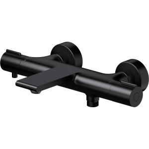 Baterie perete termostatica pentru cada si dus, Cersanit Virgo S951-562, Negru