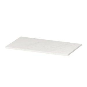 Blat pentru mobiler baie Larga, alb marmura, 80 cm