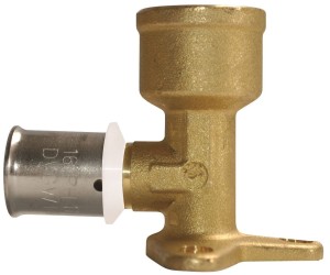 Carcasa sanitara dubla cu racord prin presare multistrat HERZ 16 x 1/2" - Img 1