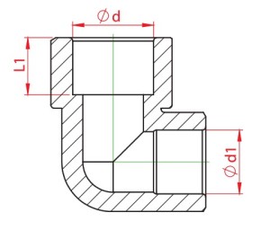 Cot teava PPR alb, Ø25 - Ø20 mm, 90 grade, PN25