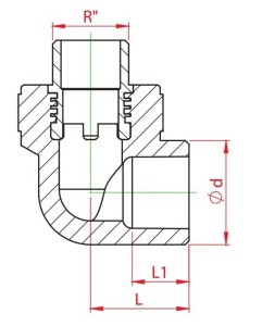 Cot teava PPR alb, Ø 32mm - 1E, 90 grade, PN25