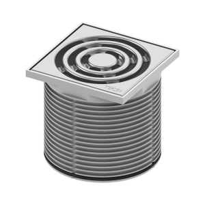 Inaltator cu grila TECE drainpoint S din plastic, 100 x100 mm, 3660001