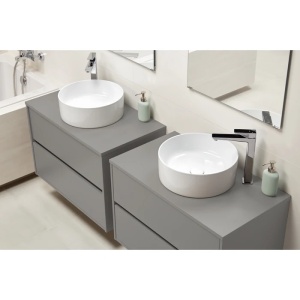 Lavoar baie Crea, 38 cm, montaj pe blat, K114-020, alb - Img 6