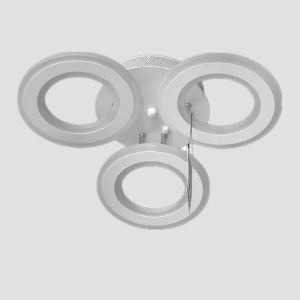 Lustra LED, Alb, 3 cercuri cu telecomanda, WIFI 2.4G, lumina/rece/calda/neutra intensitate reglabila - Img 3