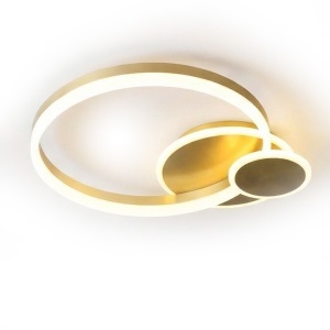 Lustra LED, Auriu, cu telecomanda, WIFI 2.4G, lumina/rece/calda/neutra intensitate reglabila