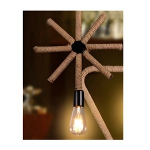 Lustra rustic cu sfoara, tip pendul, Stea - Img 2