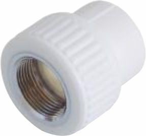 Mufa teava PPR alb, Ø20 - 3/4 I, filet interior, PN25