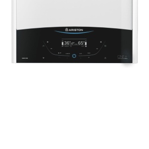 Centrala termica in condensare Ariston Genus One+ 24 kW, Clasa A, Schimbator de caldura XtraTech, Ecran LCD tactil, Meniu in limba romana, Autodiagnoza, Kit de evacuare inclus