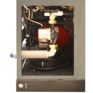 Pachet centrala cu peleti Lafat Compact 25 kW, 170 mp, buncar peleti 75 kg, volum apa 60 litri, diametru cos fum ⌀80 mm, vas expansiune si pompa recirculare incluse - Img 9