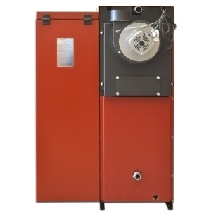 Pachet centrala mixta lemn/pelet Termax Tera 40 kW, 265 mp, buncar peleti 120 kg, volum manta apa 100 litri, diametru cos Ø120 mm, Termostat ambiental KOPH CT99, Pompa recirculare, Boiler termoelectric 100 litri, Grup siguranta - Img 5