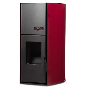 Pachet termosemineu cu peleti KOPH PM 18 kW, buncar 15 kg, pompa recirculare si vas expansiune incorporate, Bordo