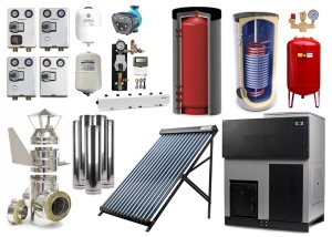 Pachet Max Confort - Colector solar cu 24 tuburi vidate echipate cu heat-pipe, control temperatura, Termax Solar, Grup pompare HERZ, Automatizare SR208C Wi-Fi, Vas expansiune solar 12 litri, Centrala peleti Termax Eco Gri 50 kW