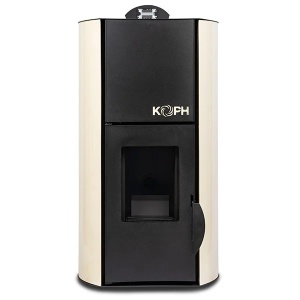 Pachet termosemineu pe peleti KOPH PM 12 kW, 80 mp, buncar peleti 12 kg, diametru cos fum ⌀80 mm, pompa recirculare si vas expansiune incorporate, Sursa KOPH 700 W + Stecher Schuko cu protectie la joasa si inalta tensiune, Crem - Img 7