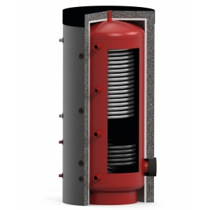 Puffer/Rezervor acumulare KOPH VTA3 cu 2 serpentine, capacitate 1500 l, cu izolatie, grosime tabla 3 mm, clasa energetica C