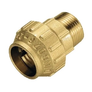 Racord compresie alama Tiemme Ø32 x 1", FE, cu o-ring, pentru teava multistrat