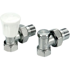 Set robinet tur/retur pentru calorifer Giacomini R705K, 1/2"