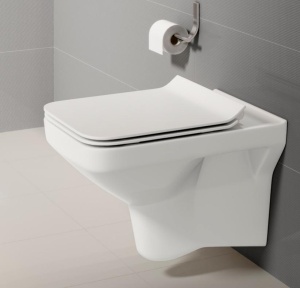 Set vas WC suspendat Como CleanOn, capac inclus soft close si rezervor incastrat, S701-818, alb - Img 4