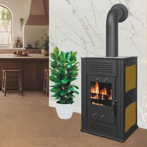 Soba pe lemn Termax Ambra, 9.47 kW, randament 84.32%, 60 m², Maro - Img 2