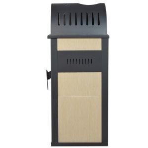 Soba pe lemn Termax Aurora, 8.45 kW, randament 80.36%, 55 m², spatiu depozitare lemne, Bej - Img 5