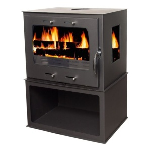 Soba pe lemn Termax Ilinca, 12.2 kW, randament 84.17%, 80 m², spatiu depozitare lemne, Negru - Img 2