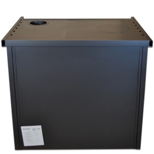 Soba pe lemn Termax Popular, 7.12 kW, evacuare pe dreapta, cuptor integrat, randament 81.27%, 47 m², Negru - Img 4