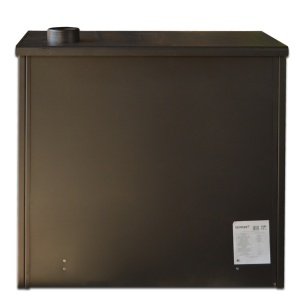 Soba pe lemn Termax Rustik, Fonta, 9.5 kW, evacuare pe dreapta, cuptor integrat, randament 76.1%, 63 m², Bordo - Img 8