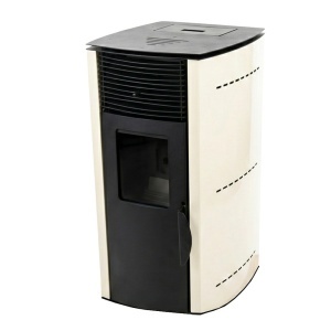 Soba pe peleti KOPH PD 10 kW, cu aer cald, buncar peleti 12 kg, 60 mp, Crem - Img 4