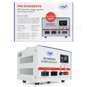 Stabilizator de tensiune monofazat cu servomotor PNI-SVM-1K, 1000VA / 800W