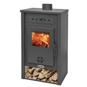 Termosemineu pe Lemn, Termax B2 E4, 12 kW, randament 87.1%, 80 m², spatiu depozitare lemne, Negru