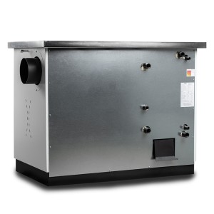 Termosoba pe lemn Termax Bosanka 25 kW din otel, evacuare pe dreapta, Alb