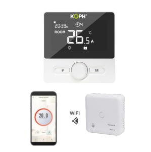 Termostat inteligent KOPH WT-25 pentru centrale termice, WIFI, control prin aplicatie, montaj pe perete sau birou, Alb - Img 4