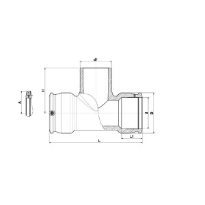 Teu electrofuziune, Ø63 mm, PN16