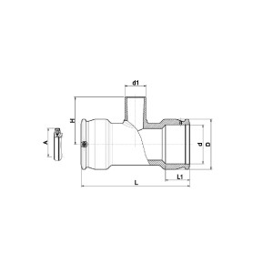 Teu redus electrofuziune, Ø160 x Ø90 x Ø160 mm, PN16