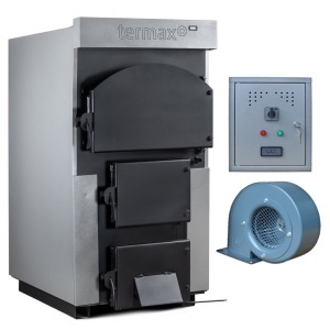 Centrala/Cazan lemn Termax Hercule 150 kW, industrial, volum manta apa 530 litri + Ventilator si Automatizare