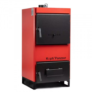 Centrala/Cazan pe lemn/carbune KOPH Panzzer 30 kW/35 kW cu regulator de tiraj inclus, Ø 130 mm, volum manta apa 70 litri - Img 3