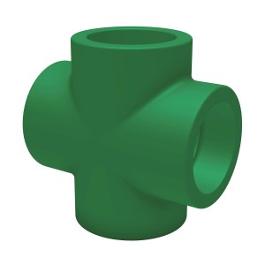 Cruce PPR, Ø 32 mm, PN25, verde