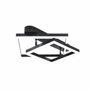 Lustra LED cu telecomanda, WIFI 45 cm 2.4G, lumina/rece/calda/neutra intensitate reglabila, Neagra
