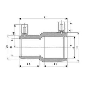 Mufa redusa electrofuziune, Ø50 x Ø40 mm, PN16