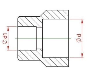 Mufa redusa teava PPR alb, Ø63 - Ø25 mm, PN25
