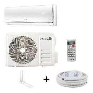 Pachet Aer conditionat Arielli, Clasa A++, Capacitate 12000 BTU, Inverter, WiFi, Auto-Restart, Autocuratare, Sleep, Turbo + Kit instalare