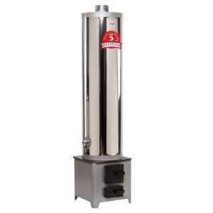 Boiler pe lemne din inox + focar 120 litri, FM Group